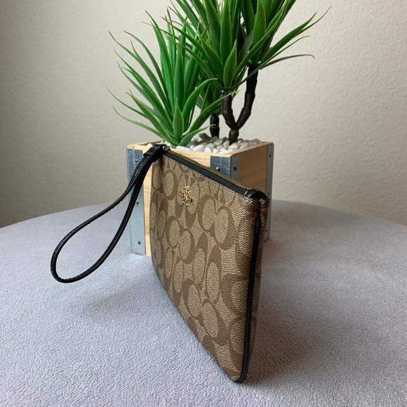 Coach Bags Coach Large Wristlet In Signature Canvas Poshmark